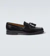 Prada Black Leather Loafers In Black