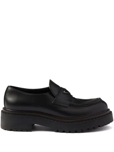 PRADA LEATHER LOAFERS