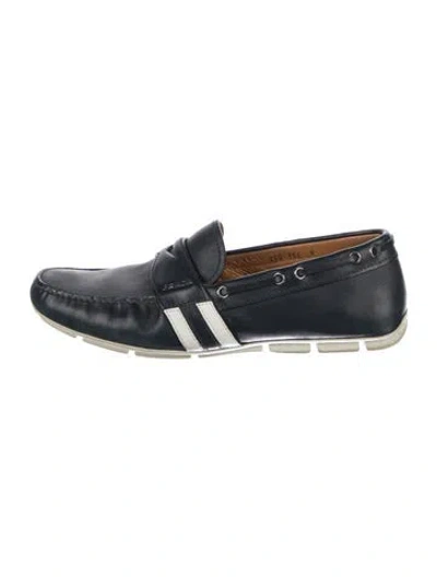 Pre-owned Prada Leather Loafers In Blue