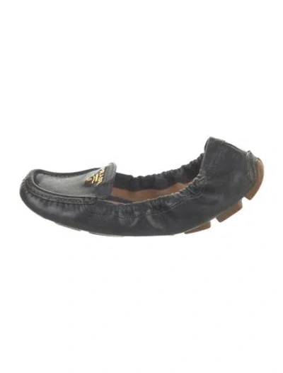 Pre-owned Prada Leather Loafers In Blue