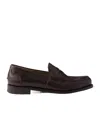 Prada Leather Loafers In Brown