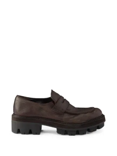 PRADA LEATHER LOAFERS