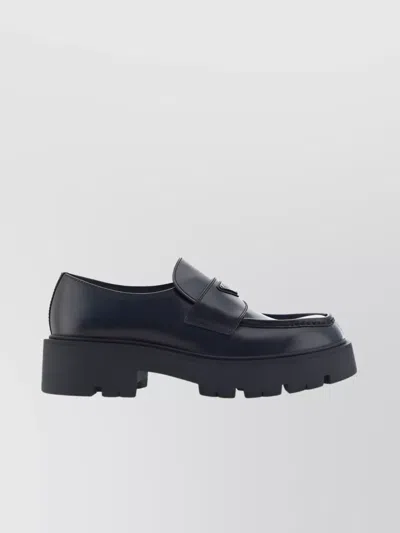 Prada Leather Loafers Chunky Sole