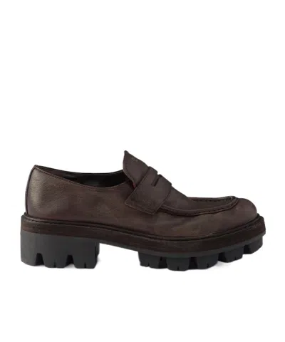 PRADA LEATHER LOAFERS