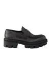 Prada Leather Loafers In Multi