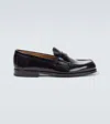 Prada Men's Leather Loafers In Nero