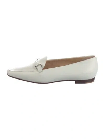 Pre-owned Prada Leather Loafers In White