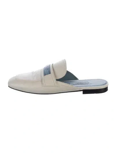 Pre-owned Prada Leather Loafers In White