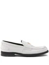 Prada Brushed Leather Loafers In White