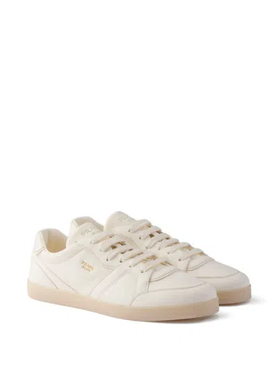 PRADA PRADA LEATHER LOGO SNEAKERS