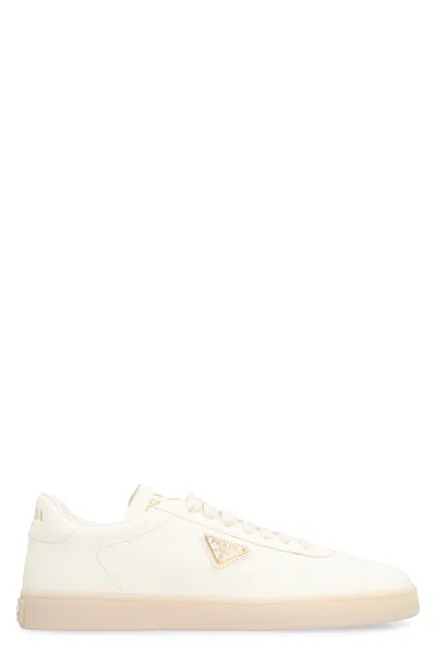 Prada Leather Low-top Sneaker In White