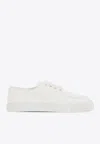 Prada Canvas Sneakers With Round Toe And Rubber Sole