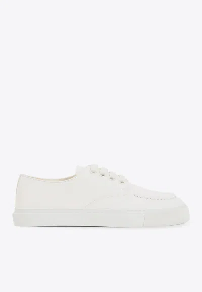 PRADA LEATHER LOW-TOP SNEAKERS