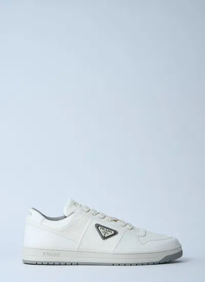 Prada Leather Low-top Sneakers In White
