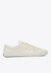 Prada Low Profile Round Toe Rubber Sole Sneakers In Neutral