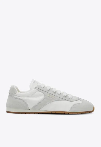 PRADA LEATHER LOW-TOP SNEAKERS