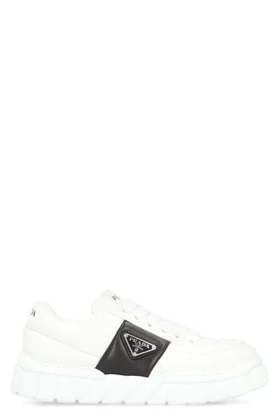 Prada Leather Low-top Trainers In White