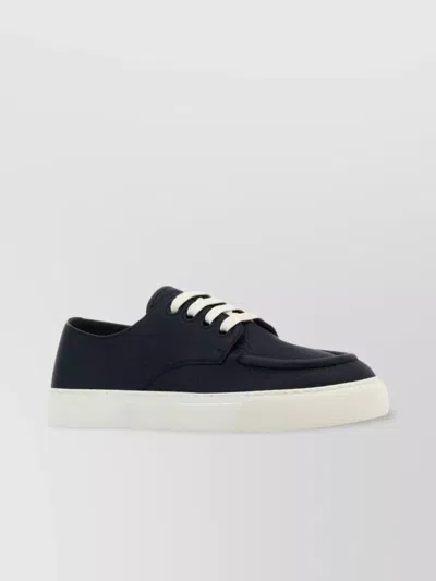 Prada Leather Low-top Sneakers With Rubber Sole