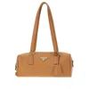 Prada Leather Medium Carry-all Bag In Brown