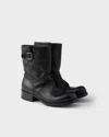 Prada Leather Mid-calf Boots In Black
