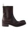 Prada Leather Mid-calf Boots In Brown