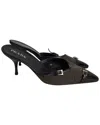 Prada Logo Pointed Fabric Mule In Brown
