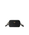 Prada Leather Mini Bag In Blue