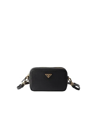Prada Leather Mini Bag In Blue