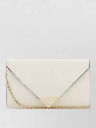 Prada Ivory Leather Mini Crossbody Bag Talco N Borse A Tracolla In White