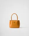 Prada Leather Mini Handbag In Orange
