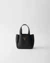 Prada Leather Mini Handbag In Black