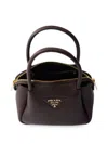 Prada Leather Mini Handbag In Brown