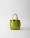 Prada Mini Leather Top-handle Bag In Green