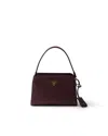 Prada Leather Mini Handbag In Red