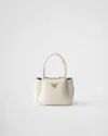 Prada Leather Mini Handbag In White