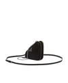 Prada Saffiano Leather Mini Pouch In Black