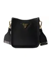 Prada 'hobo' Small Crossbody Bag In Black