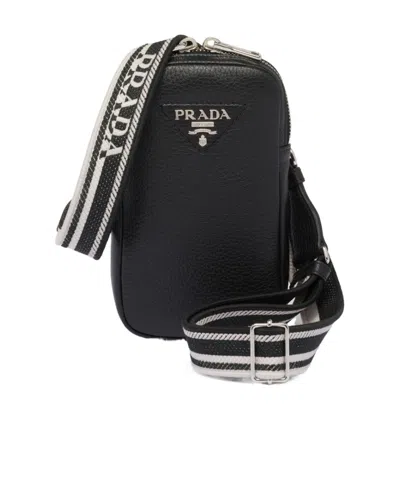 Prada Leather Mini-bag In Black