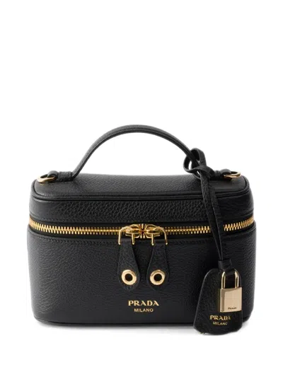 Prada Leather Mini-bag In Black