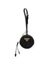 Prada Leather Mini-pouch In Black