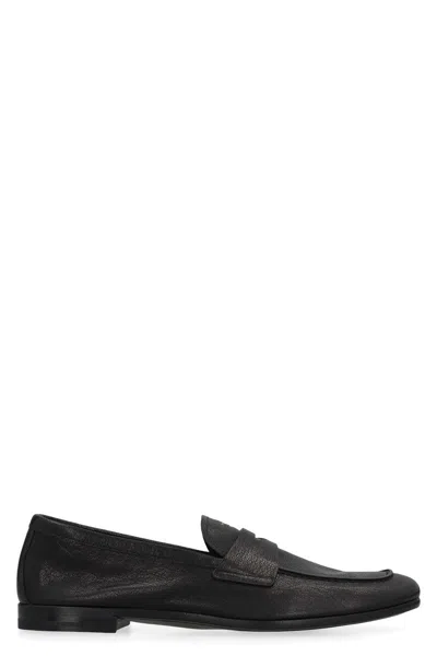 PRADA PRADA LEATHER MOCCASINS