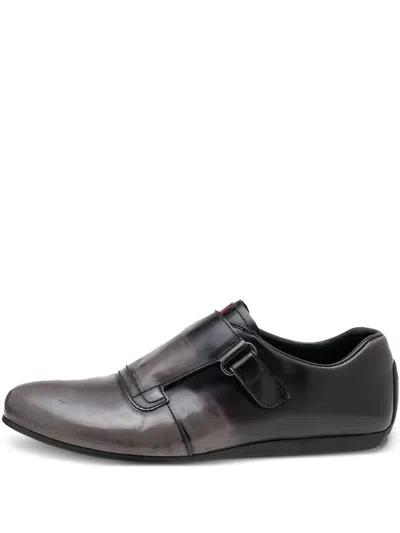 Pre-owned Prada Leather Monk Shoes
