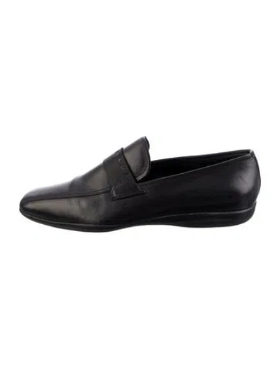 Pre-owned Prada Leather Monk Straps In Black