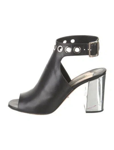 Pre-owned Prada Leather Mules In Black