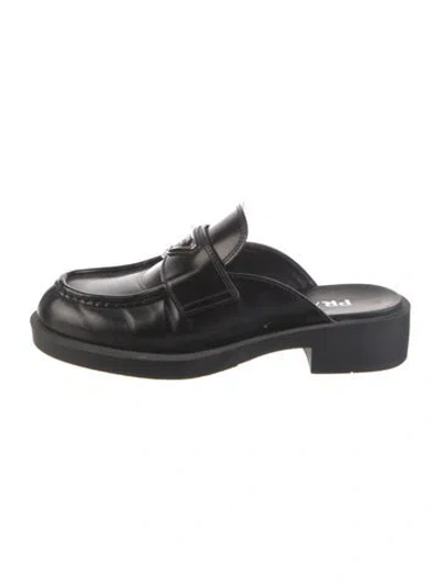 Pre-owned Prada Leather Mules In Black