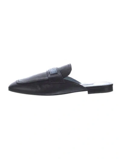 Pre-owned Prada Leather Mules In Black