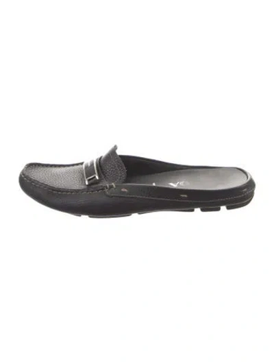 Pre-owned Prada Leather Mules In Black