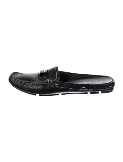 Pre-owned Prada Leather Mules In Black