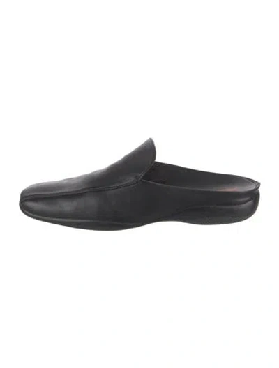 Pre-owned Prada Leather Mules In Black
