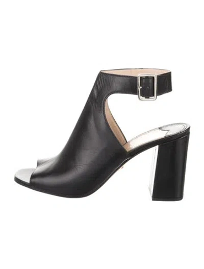 Pre-owned Prada Leather Mules In Black